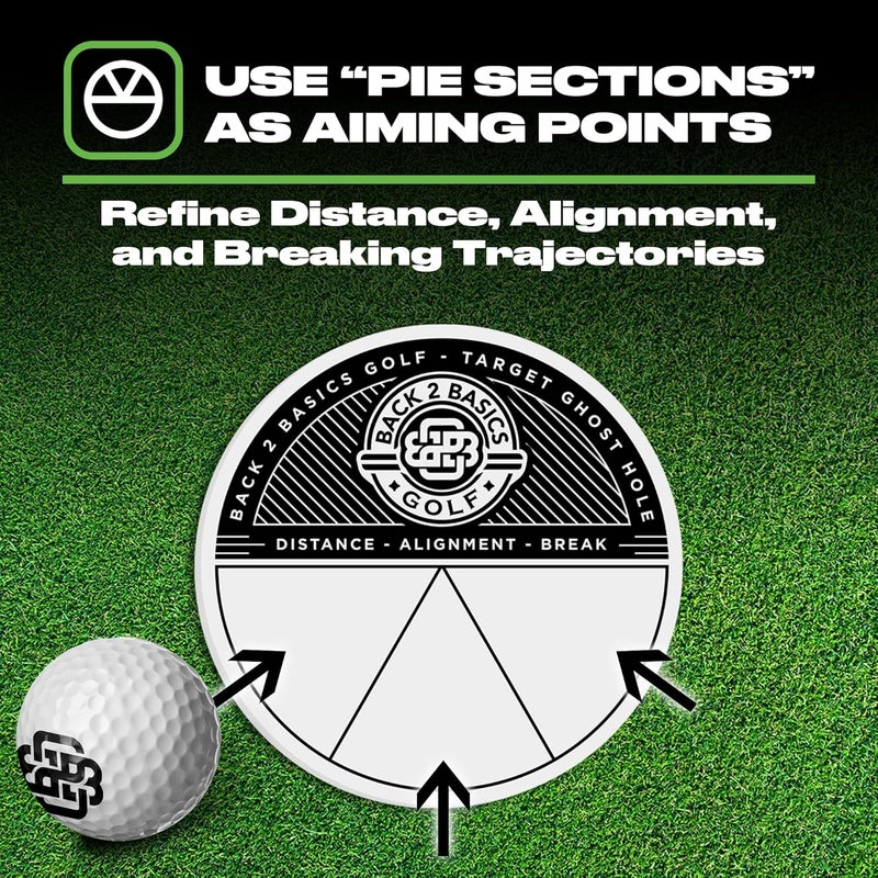 BACK 2 BASICS GOLF 3-Pack Target Ghost Holes Golf Training Set, Portable Outdoor & Indoor Putting Practice Golf Training Putters, Standard 4.25” Targets for Backyard Practice Putting Green, Chipping & Home Drills - Image 5
